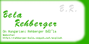 bela rehberger business card